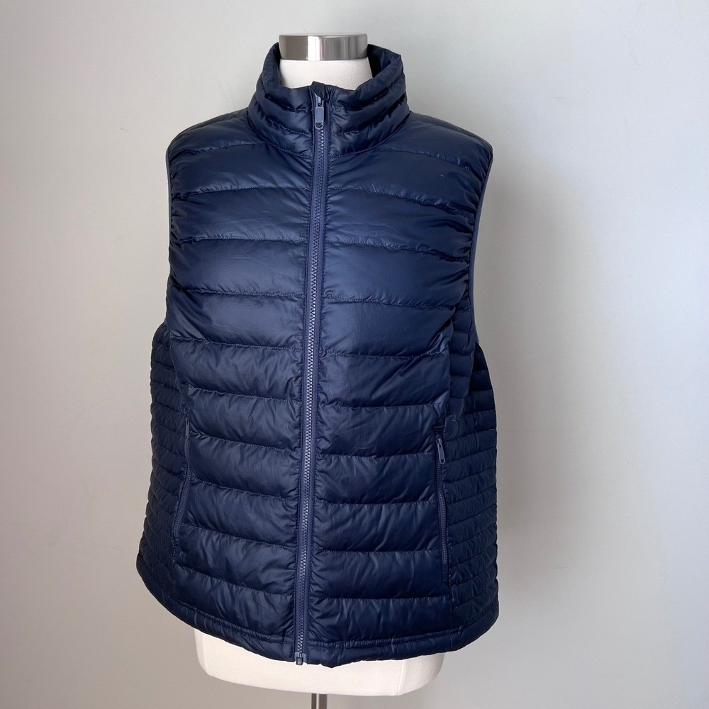 NEW Quince Lightweight Down Packable Puffer‎ Vest Navy Blue XL WFVSHPIC008-28306